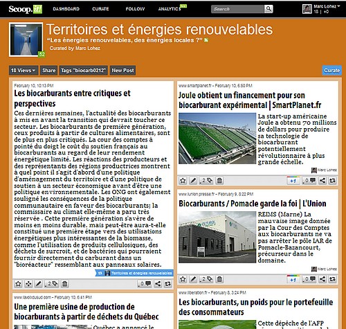 Dossier Scoop.it sur les biocarburants